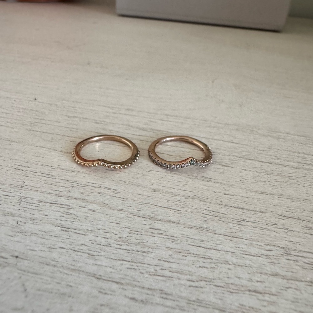 Pandora Rose Gold Ring Stack - image 5